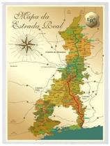 Quadro Decorativo Mapa Estrada Real 45X34 Com Vidro - Branca
