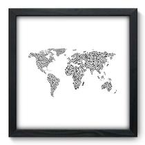 Quadro Decorativo - Mapa Mundi - 33cm x 33cm - 009qngbp
