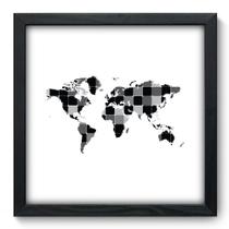 Quadro Decorativo - Mapa Mundi - 33cm x 33cm - 098qndbp Quadro Decorativo - Mapa Mundi - 33cm x 33cm - 098qndbp