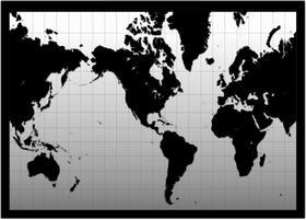 Quadro Decorativo Mapa-Múndi Artístico Continentes Geografia Salas Escritórios Com Moldura RC068