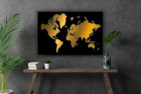 Quadro Decorativo Mapa Mundi Canvas 50x70 - Foto Paulista Quadro Decorativo Mapa Mundi Canvas 50x70 - Foto Paulista