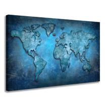 Quadro Decorativo Mapa Mundi Decoração Moderna Borda Infinita Tela Canvas Linha Premium Quadro Decorativo Mapa Mundi Decoração Moderna Borda Infinita Tela Canvas Linha Premium