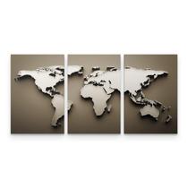 Quadro Decorativo Mapa Mundi Estilo Militar Mosaico Quadro Decorativo Mapa Mundi Estilo Militar Mosaico