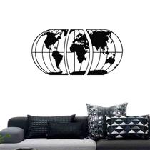 Quadro Decorativo Mapa Mundi Planisfério Vazado MDF 3mm