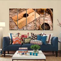 Quadro Decorativo Mapa Mundi Retro 140x65 em tecido Quadro Decorativo Mapa Mundi Retro 140x65 em tecido