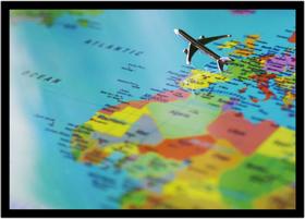 Quadro Decorativo Mapa-Múndi Turismo Viagens Agências Salas Escritórios Com Moldura RC081 Quadro Decorativo Mapa-Múndi Turismo Viagens Agências Salas Escritórios Com Moldura RC081