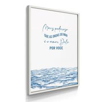 Quadro Decorativo Mar Amor Dele por Você 55x40 Com Moldura Quadro Decorativo Mar Amor Dele por Você 55x40 Com Moldura