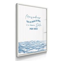 Quadro Decorativo Mar Amor Dele por Você 55x40 Com Vidros Quadro Decorativo Mar Amor Dele por Você 55x40 Com Vidros