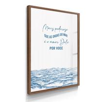 Quadro Decorativo Mar Amor Dele por Você 55x40 Com Vidros