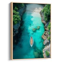 Quadro decorativo Mar Azul Além do Portal Florido - Art Canvas