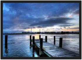 Quadro Decorativo Mar Praia Deque Paisagem Natureza Decorações Com Moldura Quadro Decorativo Mar Praia Deque Paisagem Natureza Decorações Com Moldura
