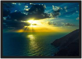 Quadro Decorativo Mar Praia Sol Paisagem Natureza Decorações Com Moldura Quadro Decorativo Mar Praia Sol Paisagem Natureza Decorações Com Moldura