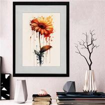 Quadro Decorativo Margarida Aquarela 60X48Cm
