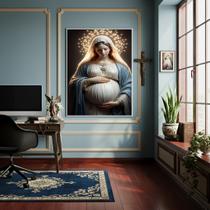 Quadro Decorativo Maria A Mãe de Jesus Cristo - 70x50cm