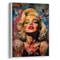 Quadro decorativo Marilyn Monroe em Cores e Texturas Vibrantes - Art Canvas
