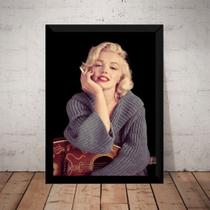 Quadro Decorativo Marilyn Monroe Foto Poster Moldurado
