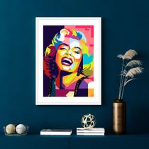 Quadro Decorativo Marilyn Monroe Pop Art Inclui Moldura
