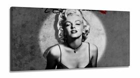 Quadro Decorativo Marilyn Moroe sala quarto em Tecido Canvas 130x60