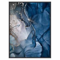 Quadro Decorativo Mármore Tom Azul Escuro 90x60 Sala Quarto Quadro Decorativo Mármore Tom Azul Escuro 90x60 Sala Quarto