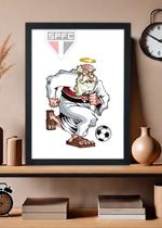 Quadro Decorativo Mascote do SPFC - Com Vidro Tamanho:21cm x 30cm (A4)
