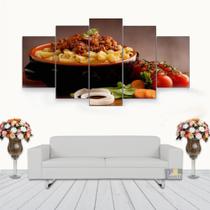 Quadro Decorativo Massa Com Molho 115x60 5 Peças N05