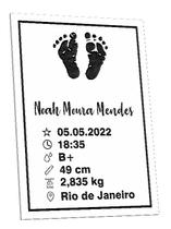 Quadro Decorativo Maternidade Nascimento Bebê 28 x 20 cm MDF 6mm