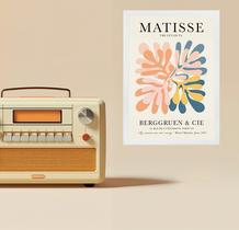 Quadro Decorativo Matisse Corais Sobrepostos 33X24Cm - Vidro