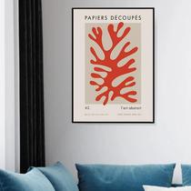 Quadro Decorativo Matisse Coral - 70x50cm