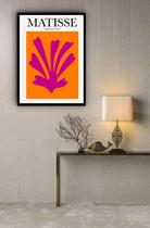 Quadro Decorativo Matisse Coral Floral Lilás - 70X50Cm Quadro Decorativo Matisse Coral Floral Lilás - 70X50Cm