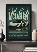 Quadro Decorativo McLaren P1 Lenda das Ruas Com Vidro Tamanho:21cm x 30cm (A4)