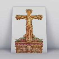 Quadro Decorativo MDF 3mm 20x28,5 cm Religioso Tudo em Caixa