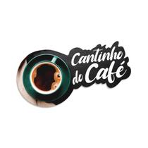 Quadro Decorativo Mdf Cantinho do Café Parede 40X20cm 3mm
