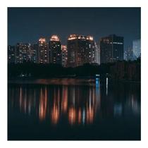 Quadro Decorativo MDF Cidade A Noite 20x30cm Alta Qualidade Quadro Decorativo MDF Cidade A Noite 20x30cm Alta Qualidade