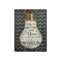 Quadro Decorativo MDF Colorido 30x40cm Life Is Better F04 - D'Rossi Quadro Decorativo MDF Colorido 30x40cm Life Is Better F04 - D'Rossi