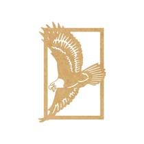 Quadro Decorativo Mdf Cru Aguia Rasante 40X20Cm Quadro Decorativo Mdf Cru Aguia Rasante 40X20Cm