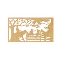 Quadro Decorativo Mdf Cru Gaúcho Na Fronteira 40X20Cm