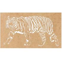 Quadro Decorativo Mdf Cru Tigre 40X20Cm