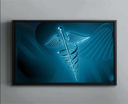 Quadro Decorativo Medicina Caduceu Salas Farmácia Tela Canvas Premium G01 Quadro Decorativo Medicina Caduceu Salas Farmácia Tela Canvas Premium G01