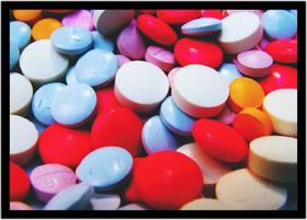 Quadro Decorativo Medicina Consultórios Farmácias Manipulação Medicamentos Salas Com Moldura RC069