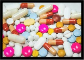 Quadro Decorativo Medicina Consultórios Farmácias Manipulação Medicamentos Salas Com Moldura RC075