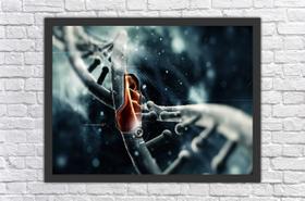 Quadro Decorativo Medicina Dna Biologia Salas Decorações Com Moldura Quadro Decorativo Medicina Dna Biologia Salas Decorações Com Moldura