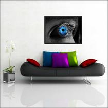 Quadro Decorativo Medicina Oftalmologia Visão Olhos Decorações Com Moldura