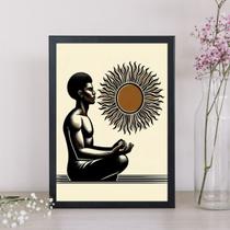 Quadro Decorativo Meditação - Boho 45x34cm