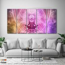 Quadro Decorativo Meditação Mandala 140x65 Quadro Decorativo Meditação Mandala 140x65