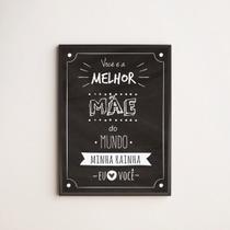 Quadro Decorativo Melhor Mãe do Mundo 24x18cm Quadro Decorativo Melhor Mãe do Mundo 24x18cm