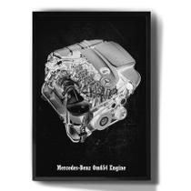 Quadro Decorativo Mercedes Benz 0M654 Motor Carro