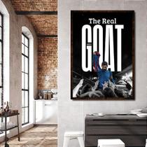 Quadro Decorativo Messi GOAT - Decoração Quarto ou Sala