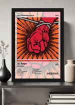 Quadro Decorativo Metallica St. Anger (Light) Com Vidro Tamanho:21cm x 30cm (A4)