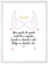 Quadro Decorativo Meu Anjinho Da Guarda 45X34 C/Vidro Preta