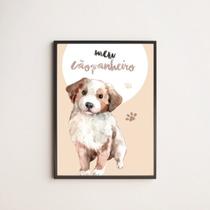 Quadro Decorativo Meu Cãopanheiro 33x24cm - com vidro